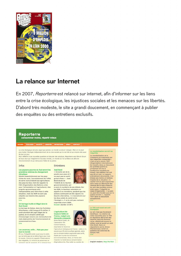 La ligne et l’histoire de Reporterre