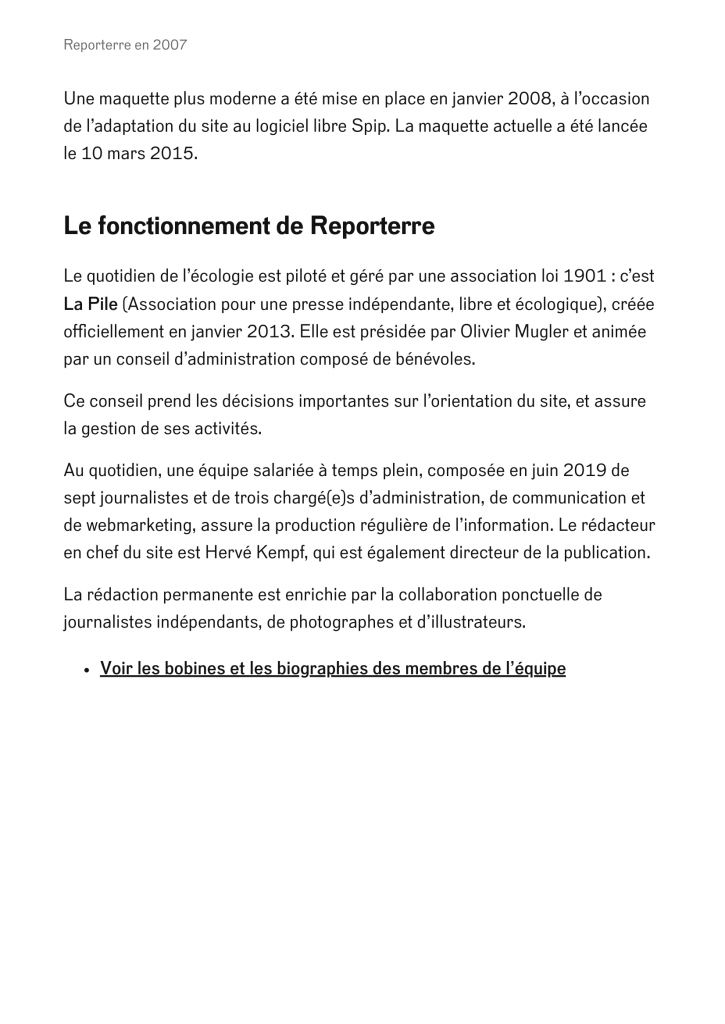 La ligne et l’histoire de Reporterre